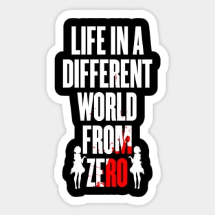 Life in a different world from zero Sticker